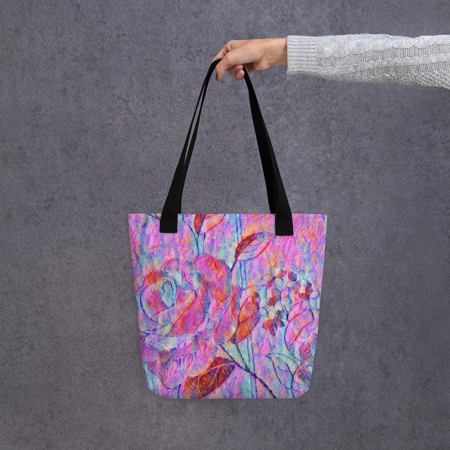 Tote Bag | Rose Print | by Bessan