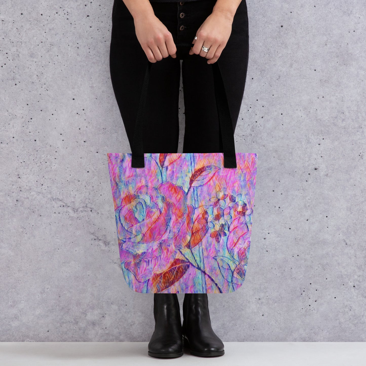 Tote Bag | Rose Print | by Bessan